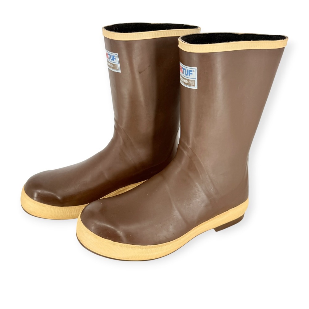 XTRATUF 12" Legacy Rubber Waterproof Fishing Work Boots Men 11 Brown Neoprene